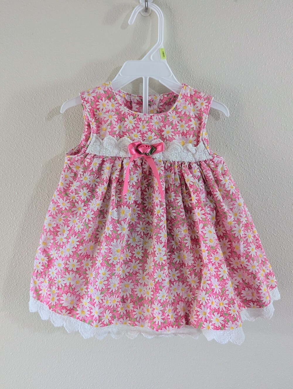 Vintage Pink Daisy Baby Dress